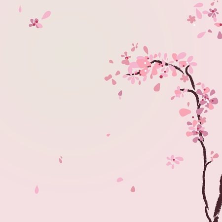 Mountain cherry treeのイラスト素材
