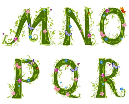 letter of the foliageのイラスト素材