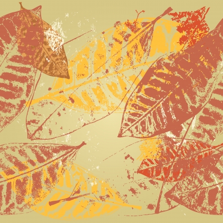 seamless background autumn leavesのイラスト素材
