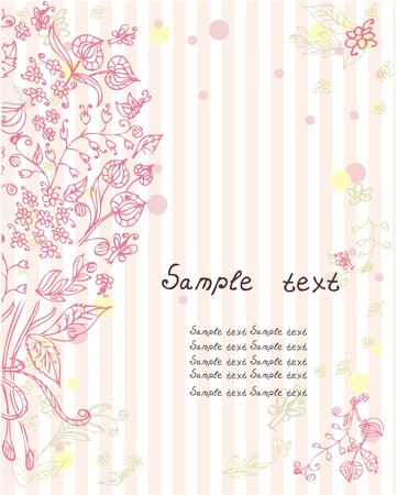 Romantic design with a bouquet of flowersのイラスト素材