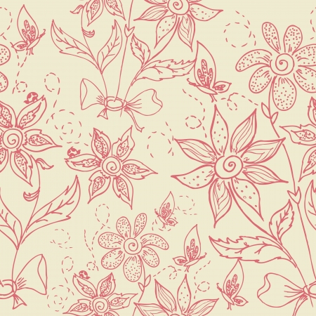 Floral seamless backgroundのイラスト素材