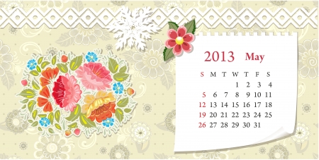 Calendar for 2013, mayのイラスト素材