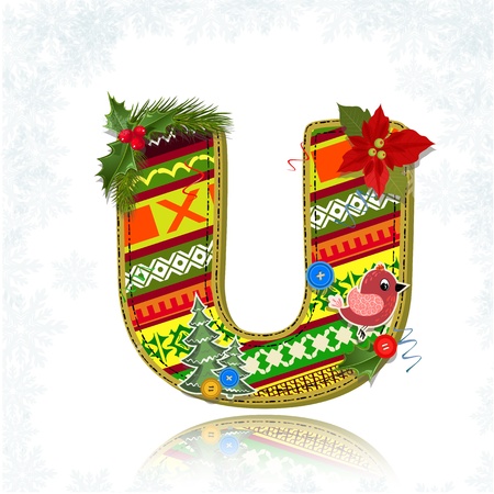 Art Christmas letter handmadeのイラスト素材