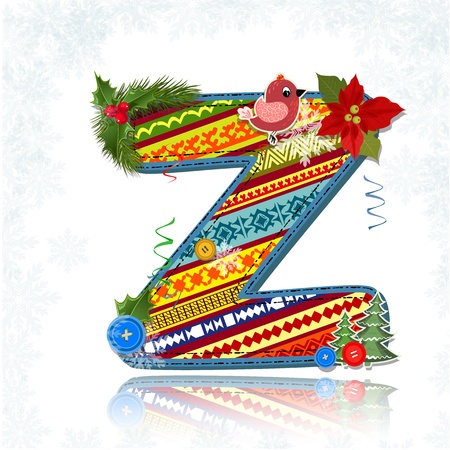 Art Christmas letter handmadeのイラスト素材