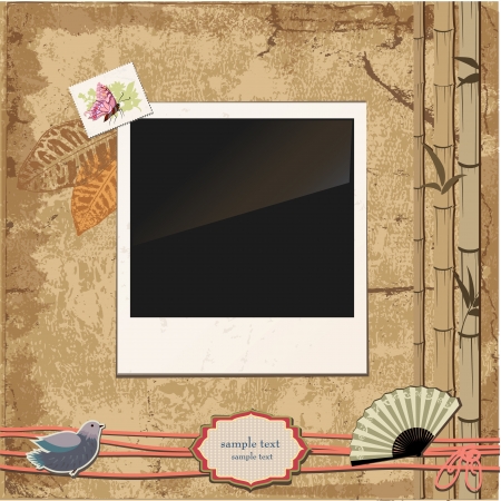 Scrapbook template のイラスト素材