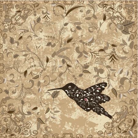 Foliate design to postcardsのイラスト素材