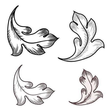 Baroque design elements のイラスト素材