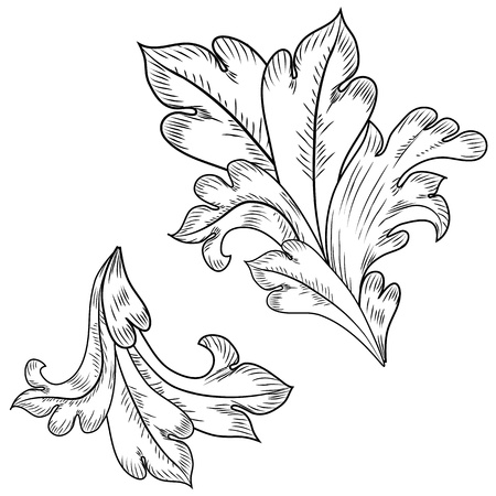 Baroque design elements のイラスト素材