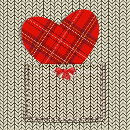 knitted fabric for Valentineのイラスト素材