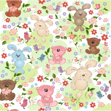 Children seamless textureのイラスト素材