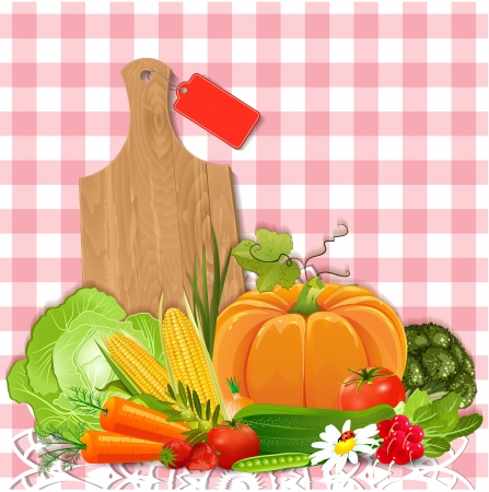 Juicy vegetables for your designのイラスト素材