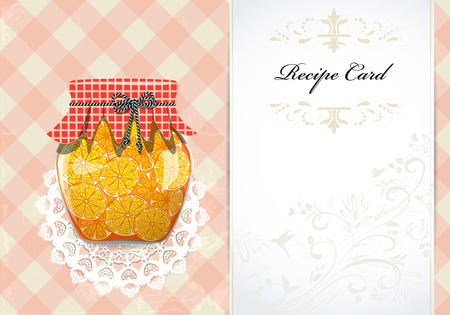 healthy food recipe cardのイラスト素材