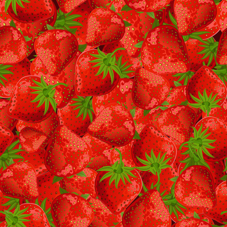 seamless texture of strawberriesのイラスト素材