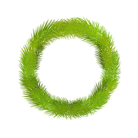 Wreath of pine twig for you designのイラスト素材