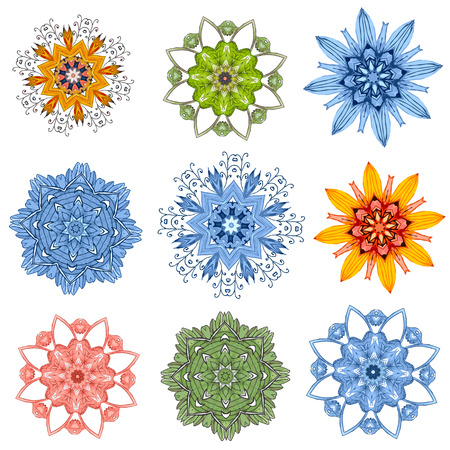 watercolor arabesques set for your designのイラスト素材