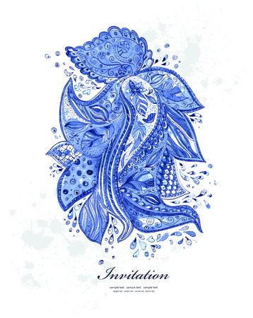 fashion beautiful pattern for your business. watercolor paintingのイラスト素材