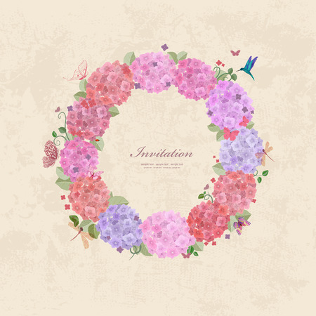 wreath of flowersのイラスト素材