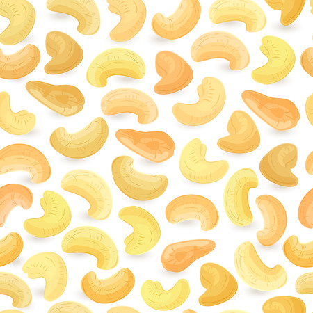 A seamless texture with tasty cashews for your design.のイラスト素材