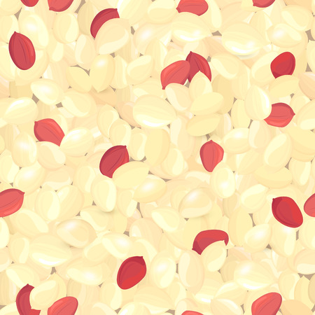 seamless background with peanutsのイラスト素材