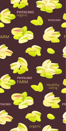 fashion seamless texture with group of pistachios for your designのイラスト素材