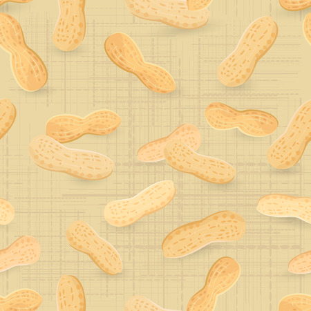 seamless texture with unpeeled peanuts for your designのイラスト素材