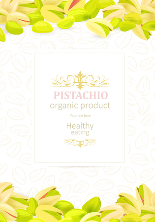 vintage banner with delicious pistachios for your designのイラスト素材