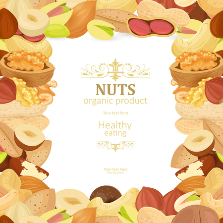 Nuts image illustrationのイラスト素材