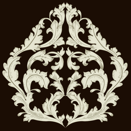 Vintage graceful floral vignette for your designのイラスト素材