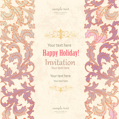 Invitation card with graceful borders for your designのイラスト素材