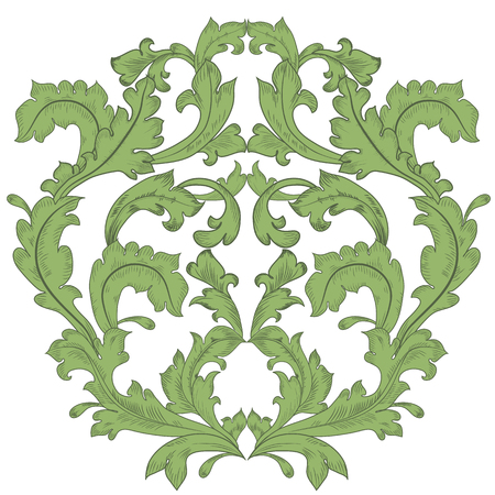 Vintage graceful floral arabesque for your designのイラスト素材