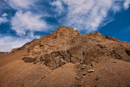 Mountain landscape. Orange rocks in the Altai Republic.の写真素材