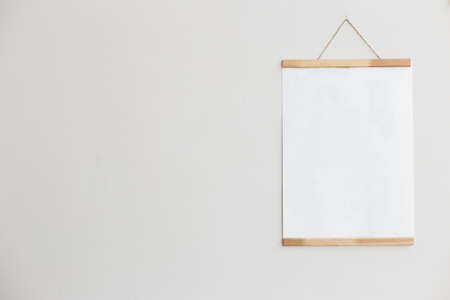 Poster on gray backgroundの写真素材