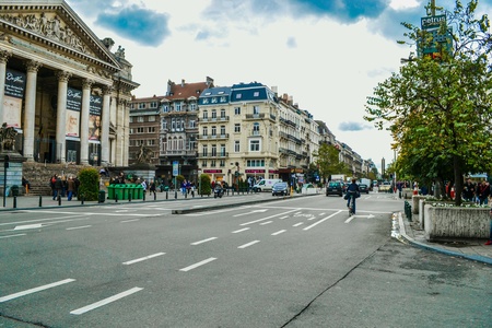 Streets of the Brussels, Belgium, Belgique, Europe の素材