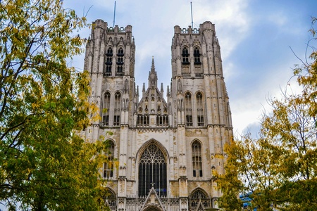 Old historical building in the Brussels, Belgium, Belgique, Europe の素材