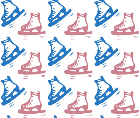 Illustration for fabric gift paper for printing in red and blue colors. For printing on fabrics and clothes. For New Year cards. vector illustration. vectorのイラスト素材