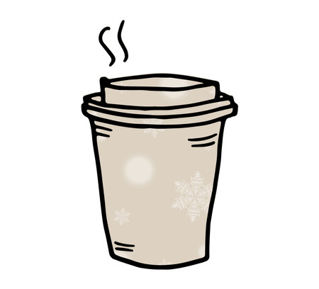 Icon glass colored beige for decor, patterns, prints, web element for theme attributionの写真素材