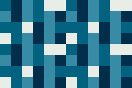 Geometric pattern seamless. Blue color with square and rectangle. Vector illustration.のイラスト素材