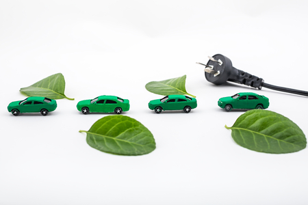 Environmentally friendly new energy vehicleの写真素材