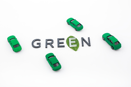 Environmentally friendly new energy vehicleの写真素材