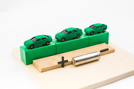 Environmentally friendly new energy vehicleの写真素材