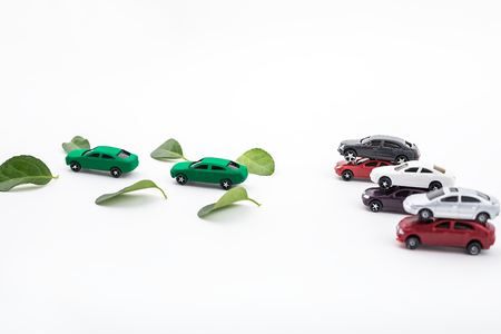 Environmentally friendly new energy vehicleの写真素材