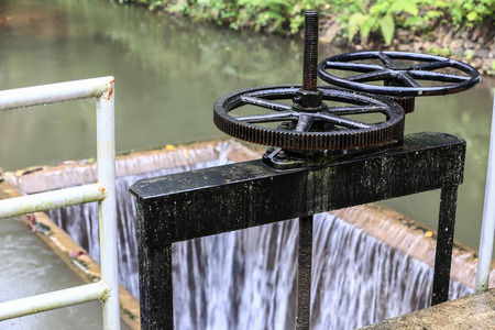 Irrigation Canal and Floodgate valveの写真素材