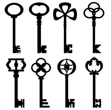 Collection vintage keysのイラスト素材