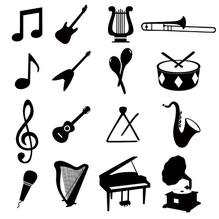 Musical iconsのイラスト素材