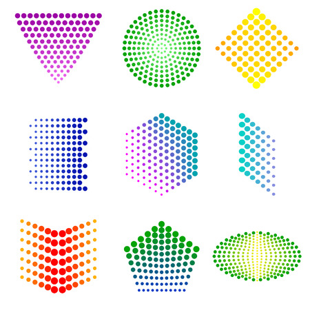 Shapes from dotsのイラスト素材