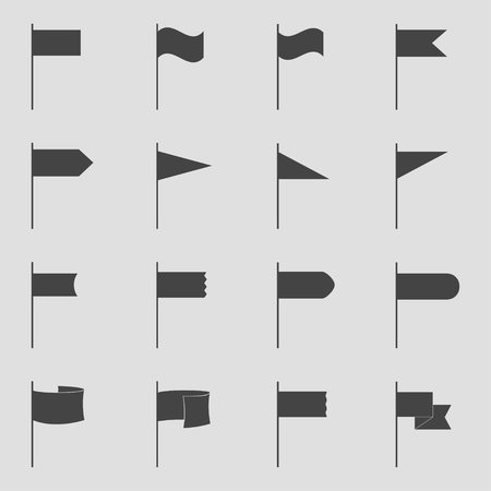 Set of flags, vector illustrationのイラスト素材