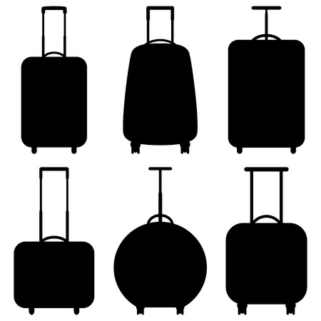 Set of suitcase icons, vector illustrationのイラスト素材