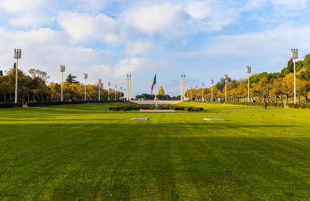 Eduardo VII park in Lisbon, Portugalの写真素材
