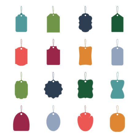 Set of price tags, labels, vector illustrationのイラスト素材