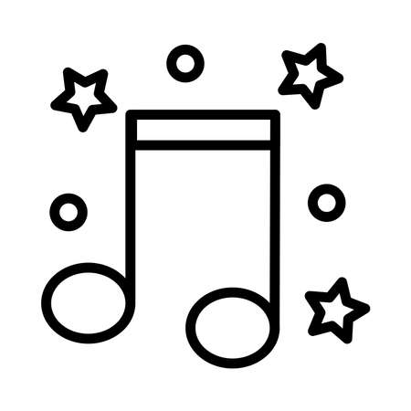Music icon on white background, vector illustrationのイラスト素材